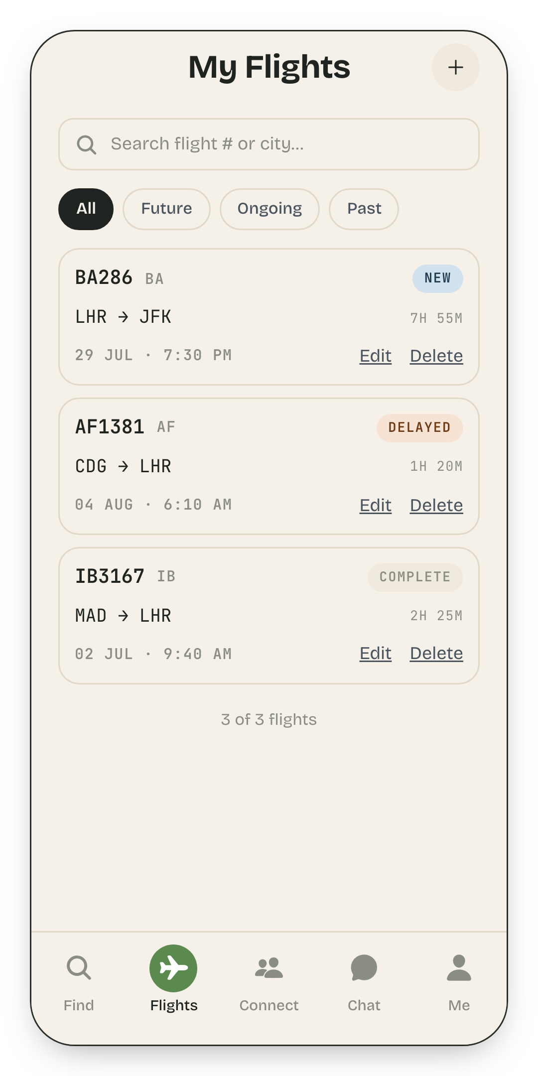 My flights